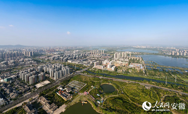 航拍淮北城區(qū)。 人民網(wǎng)記者 王銳攝